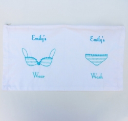 Hand embroidery underwear travel bags